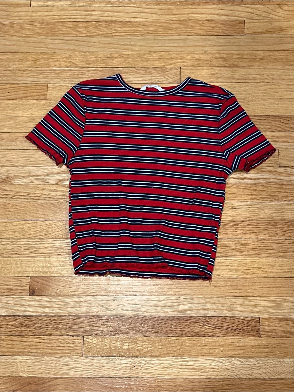Bluenotes Striped Crop Top